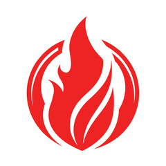 Fire flame Icon logo Vector Design on white background