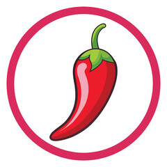 Red hot chili peppers: spicy organic vegetable illustration
