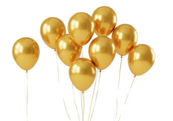 party balloons isolated on white