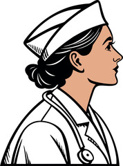 Female Nurse Silhouette