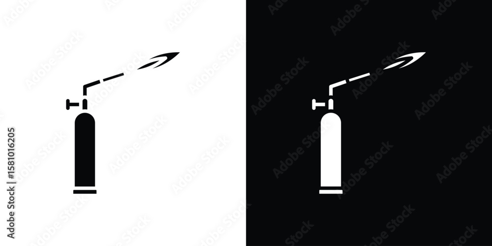Poster blowtorch icon symbol. simple, flat design for web and mobile app
