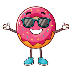 Obraz premium Bagel cartoon vector illustration