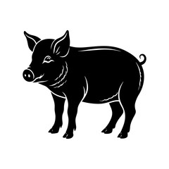 pig silhouette vector art
