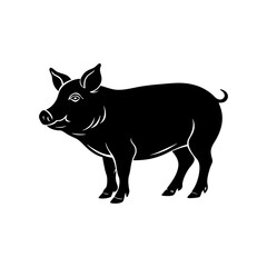 pig silhouette vector art