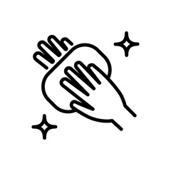 Wash hands icon. Hygiene symbol, logo illustration. Soap for hands and body. Hands disinfection. Isolated Vector Illustration