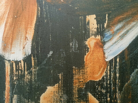 Black metal texture with orange rust patches and worn effects.

