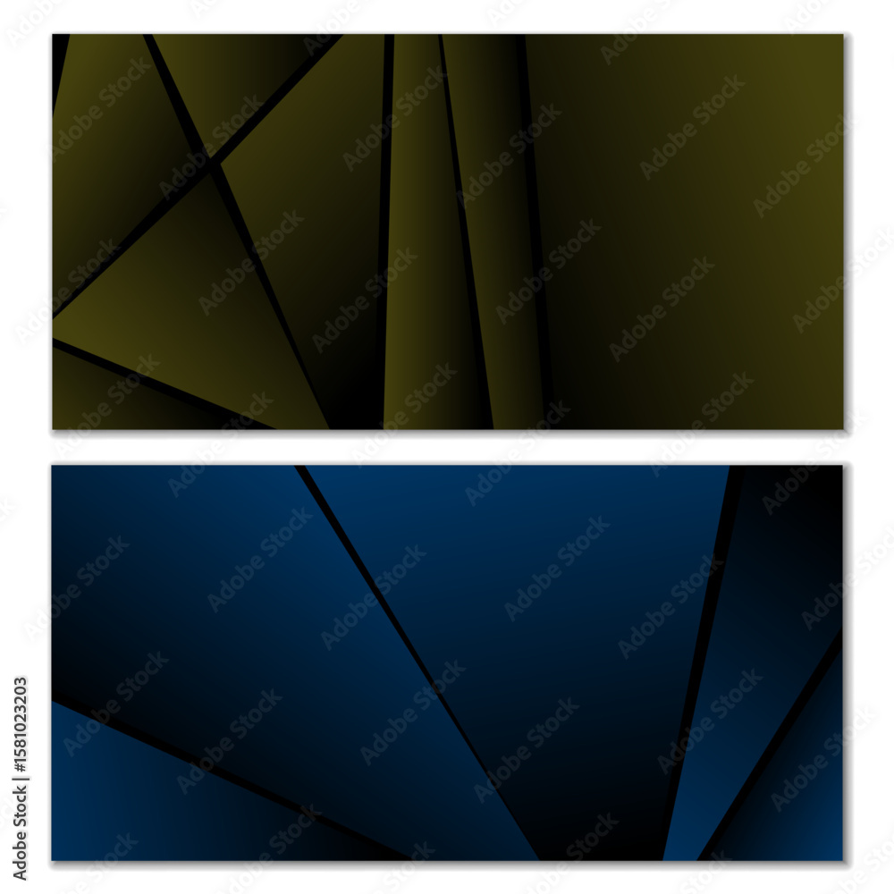 Aufkleber abstract polygonal pattern. set of two dark gradient polygonal backgrounds. background design, cover