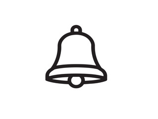 Stylish Notification Bell Icon in Line Art  