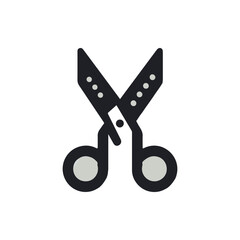 A pair of scissors positioned centrally, symbolizing creativity and precision in crafting