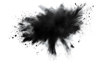 Black and white powder explosion abstract art design