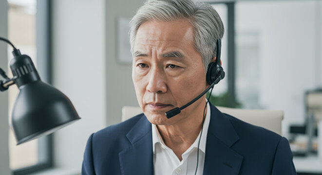 Senior adult having a video call on the laptop. Senior adult having a business meeting