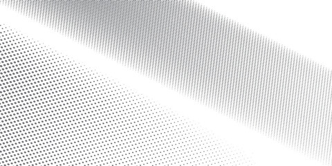 Grunge dotted halftone gradient background. Faded grit noise texture. White and black wallpaper. Retro pixelated backdrop art nice modern simple