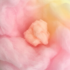 Fototapeta premium Sweet Pink and Orange Cotton Candy Delight Fluffy Texture Background