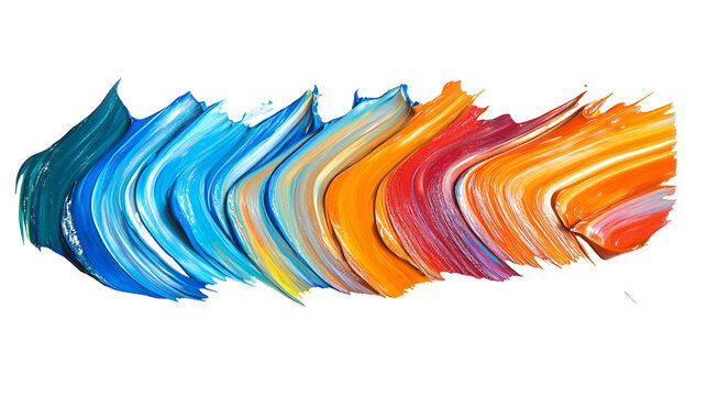 Abstract colorful paint strokes vibrant hues art texture background