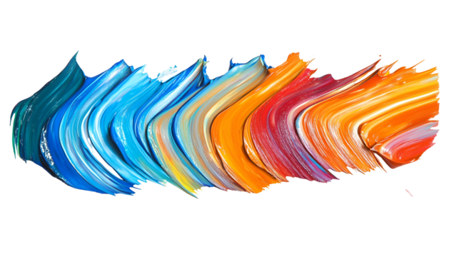 Abstract colorful paint strokes vibrant hues art texture background