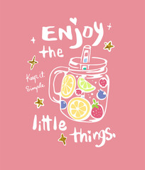 hand drawn fruit jar graphic vector illustration