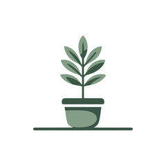 A vibrant green potted plant with lush leaves, symbolizing nature and tranquility indoors