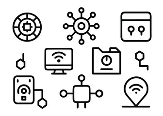 Outline Digital Wellness Icons