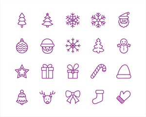 Christmas icon set