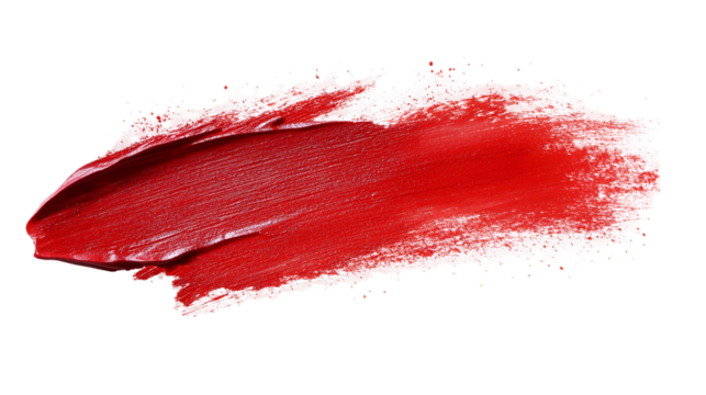 Red lipstick swatch on black background