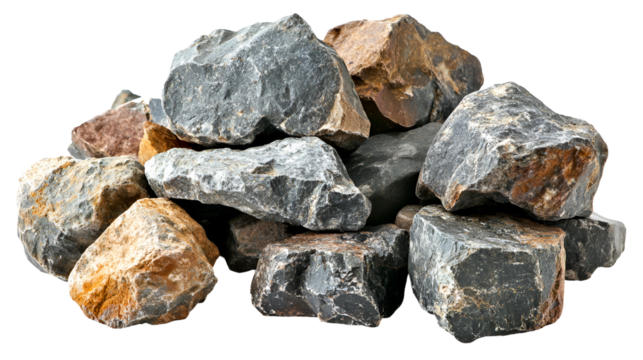 Gray and brown rocks pile natural stone texture