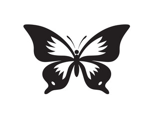 Delicate Butterfly Symbol In Clean Line Art Style