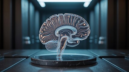 Transparent brain model on display technology
