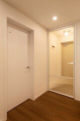 The glass below the main door is accented with mosaic glass