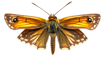 Golden butterfly detailed view insect wings nature macro