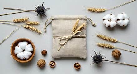 Natural Cotton Linen Gift Bag Eco Friendly Packaging