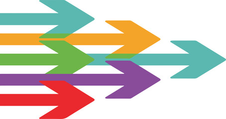 Fototapeta premium colorful arrows to right 