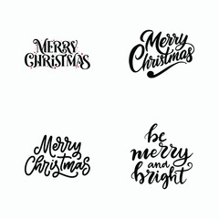  Merry christmas hand lettering quotes.