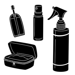 Black spray bottle cosmetic case mascara wand pump bottle