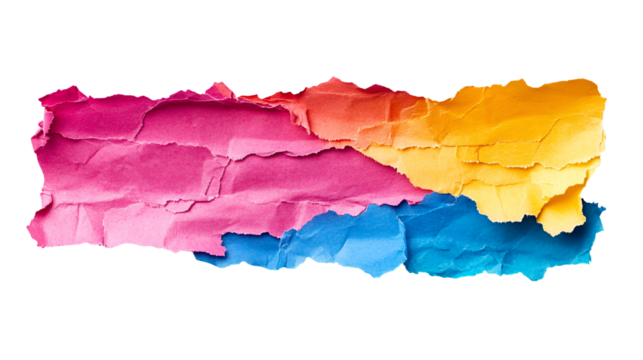 Torn colorful paper abstract art design