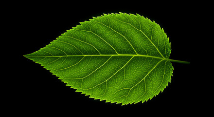 Obraz premium Vibrant Green Leaf Close Up Nature Photography