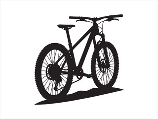 Fototapeta premium Bicycle vector silhouette illustration on white background 