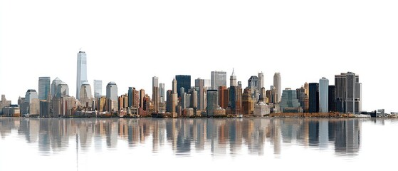 NYC Skyline Reflection: A Majestic Panorama