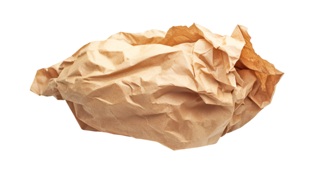 Crumpled Brown Paper Bag Texture Background