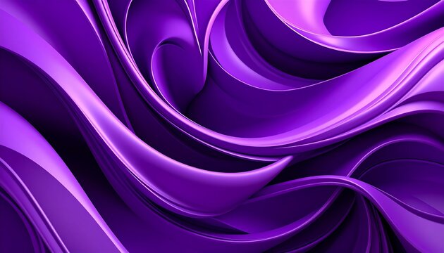 Abstract swirling purple shapes