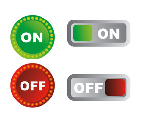 On and Off Button Vector Illustration