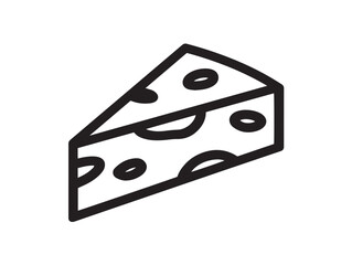 Modern Vector Icon of Cheese in Clean Style  