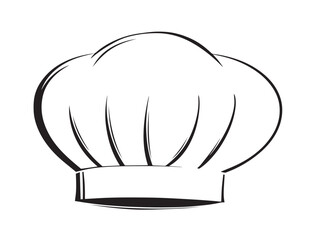 Chef Hat Icon in Stylish Line Art Vector Design  