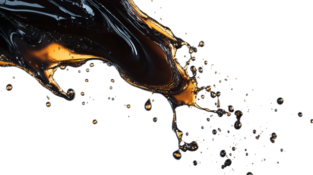 Golden liquid splash abstract art dark background
