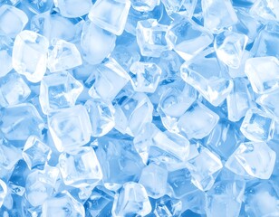 Ice cubes close-up