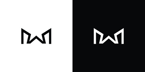 Modern and Unique letter MW initials logo design