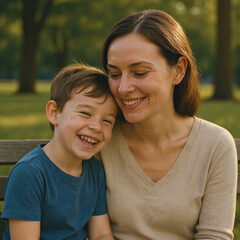 Obraz premium mother and son