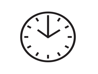 Minimalistic Timepiece Icon in Fresh Line Drawing