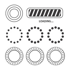 Loading indicators circle dots bar progress spinner