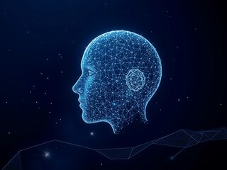 human head with brain