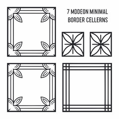 Modern minimal border frame designs vector